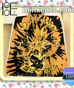 Evolve Jolteon Tie Dye Face Quilted Blanket b