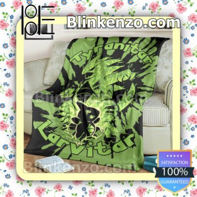 Evolve Larvitar Within Tyranitar Tie Dye Face Quilted Blanket