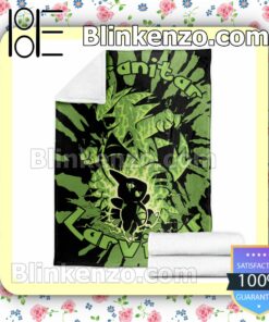 Evolve Larvitar Within Tyranitar Tie Dye Face Quilted Blanket c