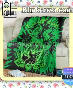 Evolve Leafeon Tie Dye Face Quilted Blanket