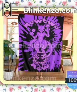 Evolve Mewtwo Tie Dye Face Quilted Blanket a