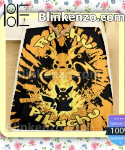 Evolve Pikachu Within Raichu Tie Dye Face Quilted Blanket b