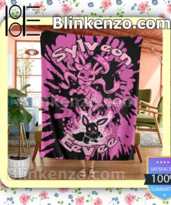 Evolve Sylveon Tie Dye Face Quilted Blanket a