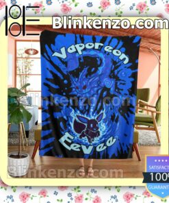 Evolve Vaporeon Tie Dye Face Quilted Blanket a