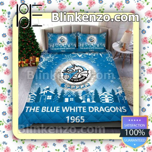 Fc Den Bosch The Blue White Dragons 1965 Christmas Duvet Cover
