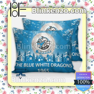 Fc Den Bosch The Blue White Dragons 1965 Christmas Duvet Cover c