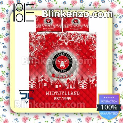 Fc Midtjylland Est 1999 Christmas Duvet Cover a