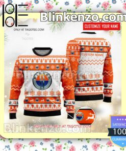 Fisker Brand Print Christmas Sweater