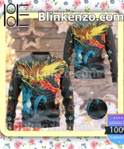 Flying Articuno Zapdos Moltres Christmas Pullover Sweaters a