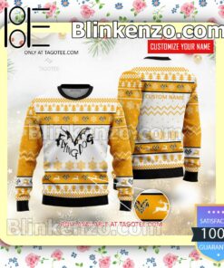 Flying Dog Brand Print Christmas Sweater