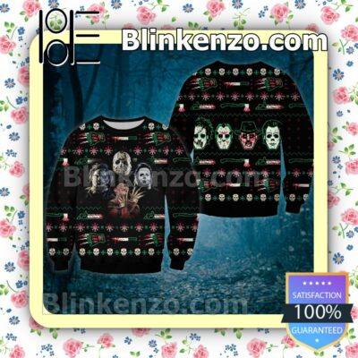Freddy Michael Jason And Leatherface Christmas Pullover Sweaters
