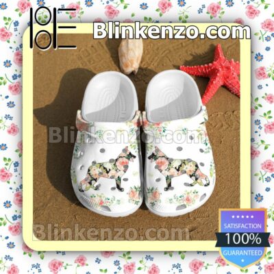 German Shepherd Flowers Clogs