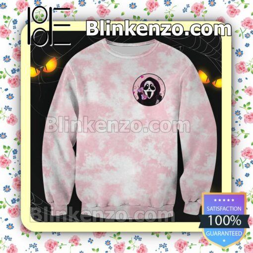 Ghostface In October We Wear Pink Halloween Ideas Hoodie Jacket a