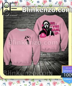 Ghostface No You Hang Up Pink Halloween Ideas Hoodie Jacket a