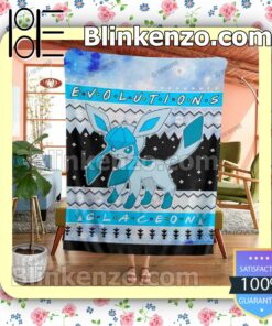 Glaceon Evolution Quilted Blanket b