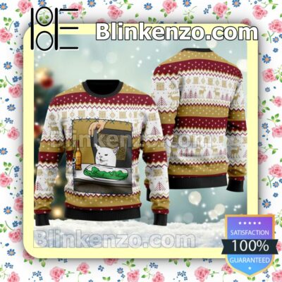 Glenmorangie Whisky Cat Meme Christmas Pullover Sweaters