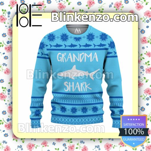 Grandma Shark Christmas Pullover Sweaters