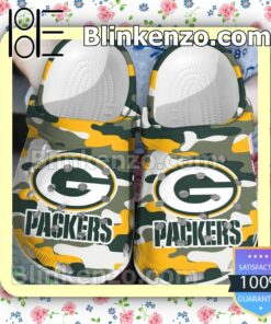 Green Bay Packer Logo Camouflage Clogs