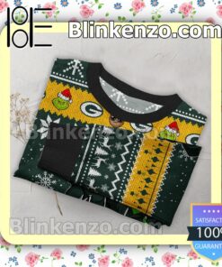 Green Bay Packers Baby Groot And Grinch Christmas NFL Sweatshirts a