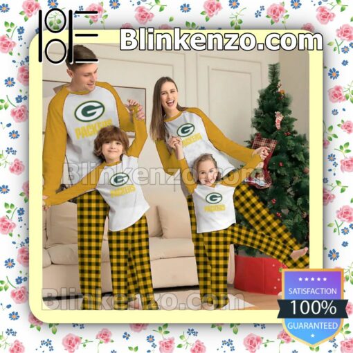 Green Bay Packers Family Matching Christmas Pajamas Set