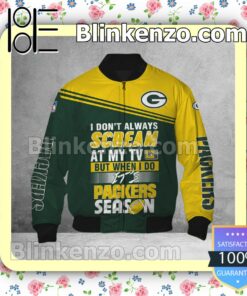 Adult Green Bay Packers I Don't Always Scream At My TV But When I Do NFL Polo Shirt