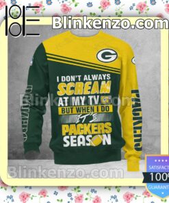 Limited Edition Green Bay Packers I Don't Always Scream At My TV But When I Do NFL Polo Shirt