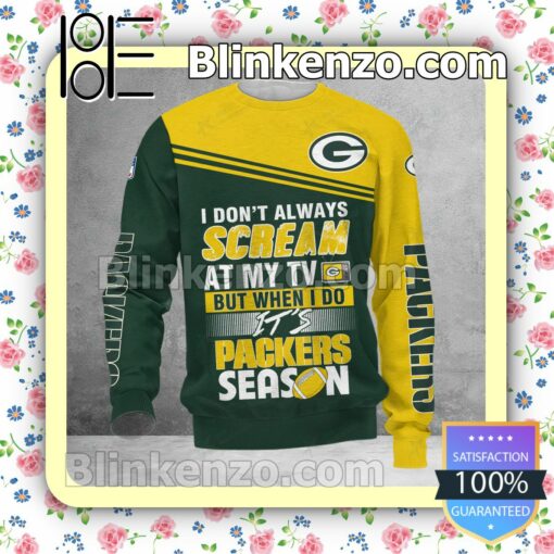 Limited Edition Green Bay Packers I Don't Always Scream At My TV But When I Do NFL Polo Shirt