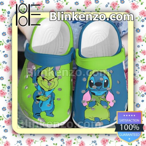 Grinch And Stitch Costume Clogs