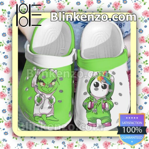 Grinch And Unicorn Costume Clogs