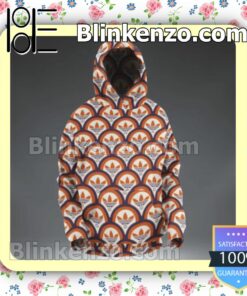 Gucci Adidas Umbrella Orange Pattern Zipper Fleece Hoodie