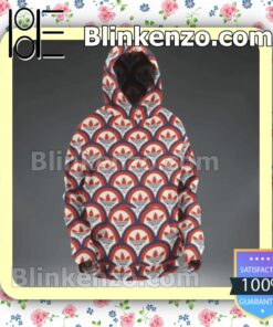 Gucci Adidas Umbrella Red Blue Pattern Zipper Fleece Hoodie