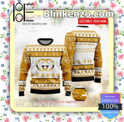 Gucci Brand Print Christmas Sweater
