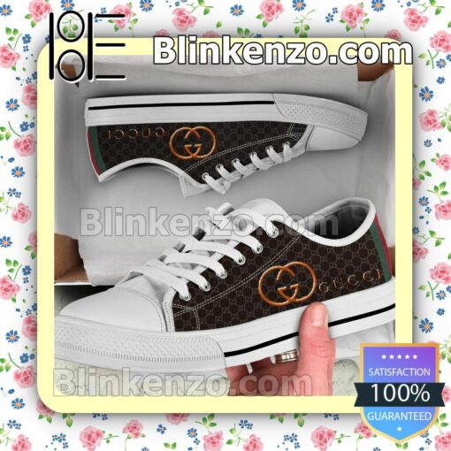 Gucci Dark Brown Monogram Chuck Taylor All Star Sneakers