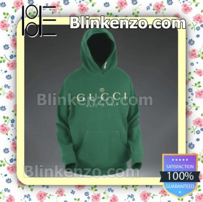 Gucci Made In Italy Green Zipper Fleece Hoodie