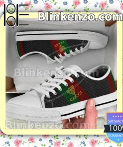 Gucci Museo Logo On Stripes Black Monogram Chuck Taylor All Star Sneakers