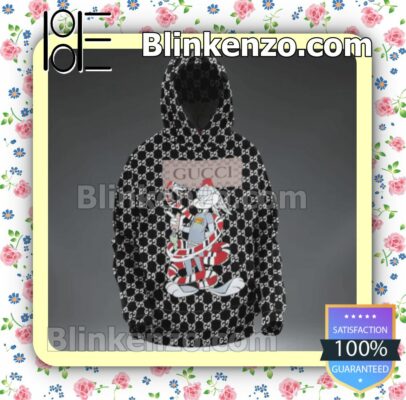 Gucci Snake And Bugs Bunny Zipper Fleece Hoodie