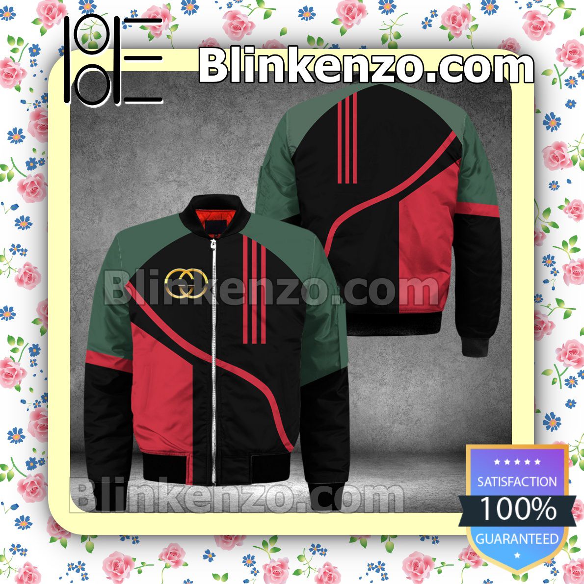 Gucci Stripe Curve Mix Three Basic Color Military Jacket Sportwear