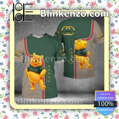 Gucci Winnie The Pooh Monogram Mix Green Brand Crewneck Tee