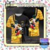 Gucci With Mickey Mouse Black And Yellow Brand Crewneck Tee