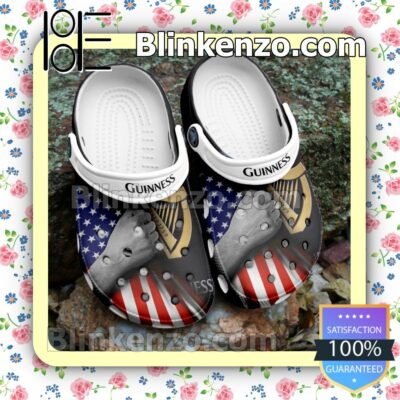 Guinness Beer American Flag Clogs