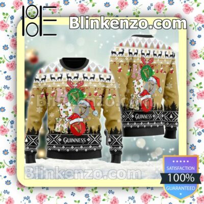 Guinness Beer Ho Ho Ho Christmas Pullover Sweaters