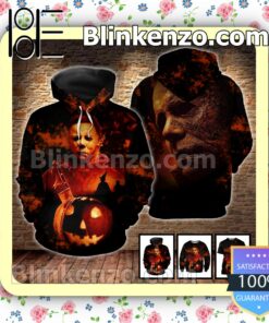 Halloween Horror Michael Myers Pumpkin Halloween Ideas Hoodie Jacket