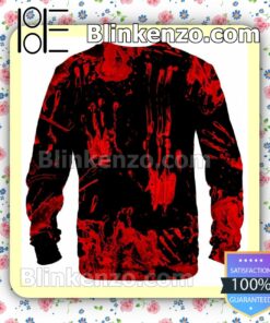 Hands Bloody Halloween Black Sweatshirts a