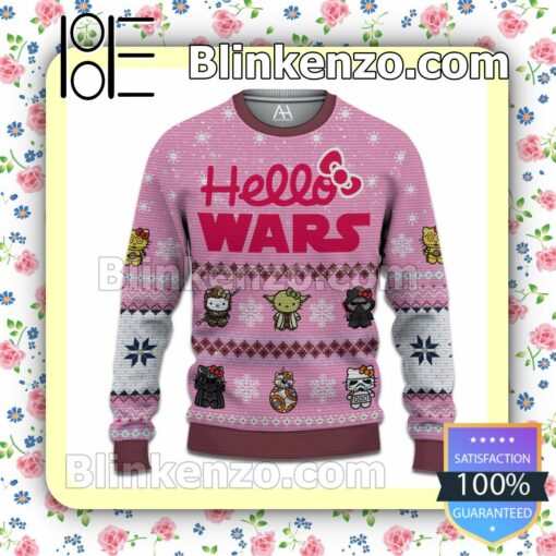 Hello Kitty Star Wars Hello Wars Christmas Pullover Sweaters