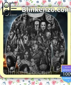 Horror Characters All Over 3d Halloween Ideas Hoodie Jacket a