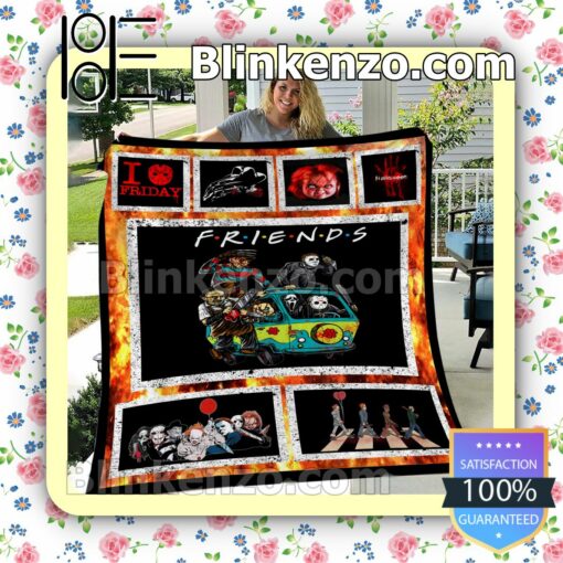 Horror Movies Friends Cozy Blanket