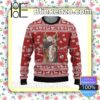Horse Wearing A Floral Christmas Pullover Sweaters