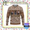 Horses Brown Christmas Pullover Sweaters