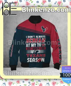 Top Houston Texans I Don't Always Scream At My TV But When I Do NFL Polo Shirt