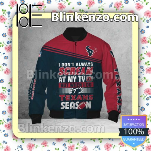 Top Houston Texans I Don't Always Scream At My TV But When I Do NFL Polo Shirt
